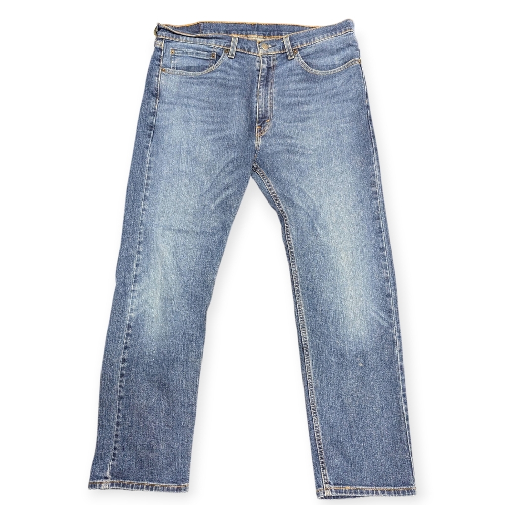 Levi's 505 Classic Fit Straight Leg Men's Jeans size 36x30 Whisker Design